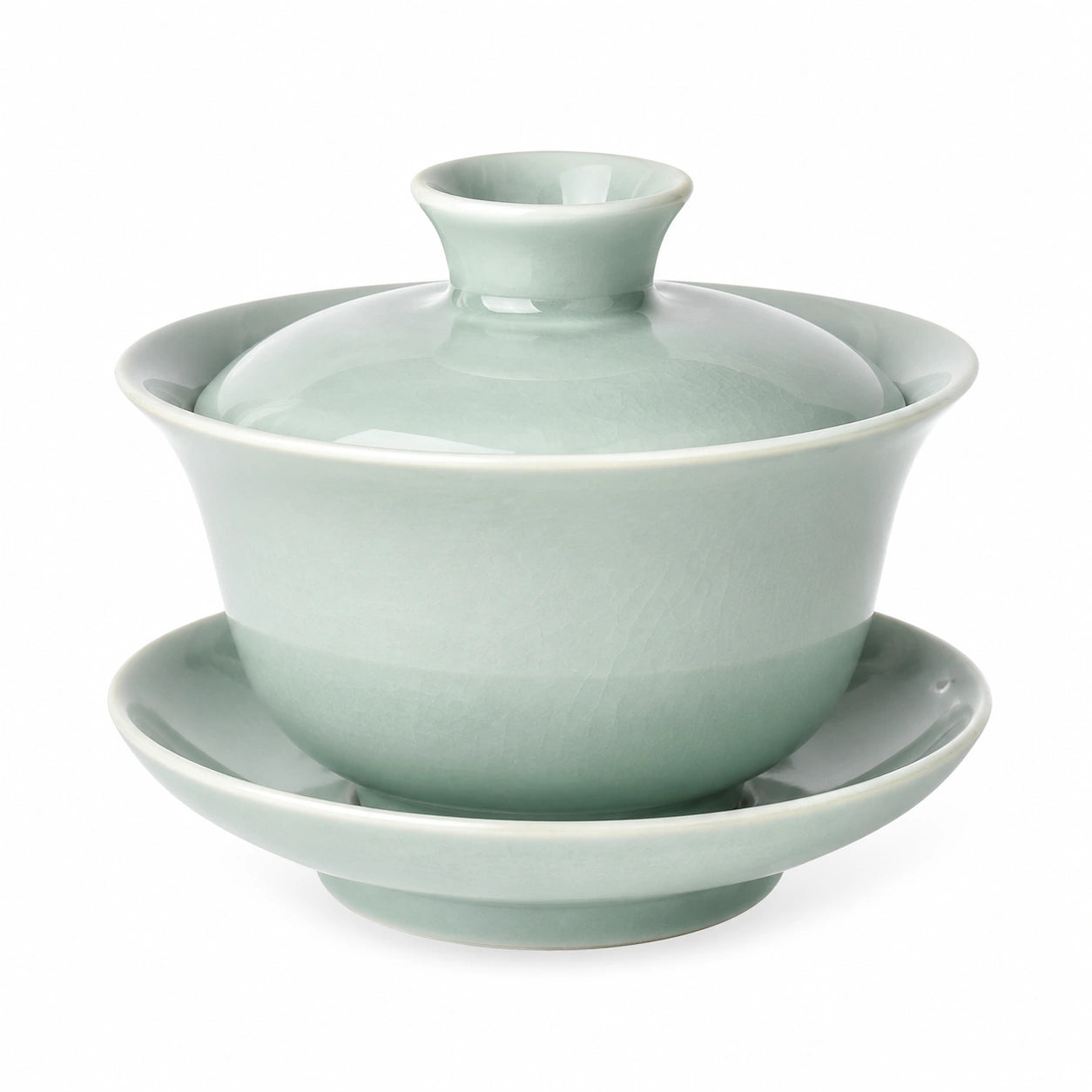 Gaiwan en porcelaine 180 ml vert céladon avec couvercle et soucoupe