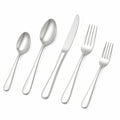 Service de couverts 5 pièces 14 à 23 cm en acier inoxydable argenté poli pour table