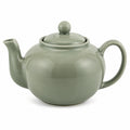 Théière 1000 ml en céramique vert sauge avec couvercle style classique