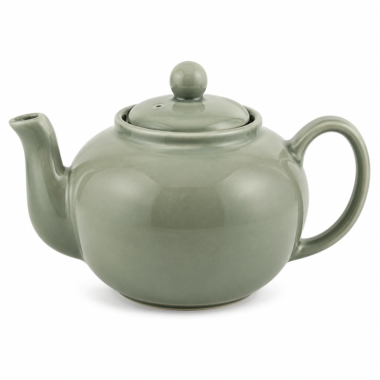 Théière 1000 ml en céramique vert sauge avec couvercle style classique